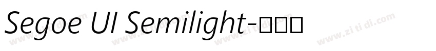 Segoe UI Semilight字体转换